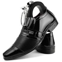 Sapato social masculino preto estiloso + cinto social