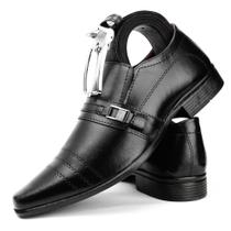 Sapato social masculino preto leve confortável + cinto social