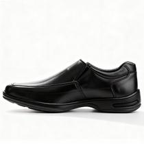 Sapato Social Masculino Preto Loafer Elástico Ortopédico Antistress