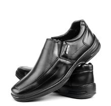 Sapato Social Masculino Preto Loafer Elástico Ortopédico Antistress