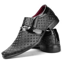 Sapato Social Masculino Preto Moderno Casual Confortável 3D