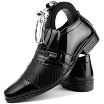 Sapato social masculino preto sollano 103 + cinto Sapato social masculino preto sollano 103 + cinto