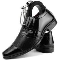Sapato social masculino preto sollano 103 + cinto