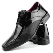 Sapato social masculino preto tradicional de amarrar elegante moderno e atual