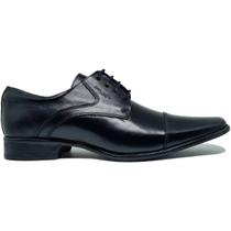 Sapato Social Masculino Rafarillo Em Couro Legítimo Preto Conforto Adulto Lançamento Original