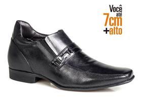 Sapato Social Masculino Rafarillo Office Alth Couro Legítimo Preto Você+Alto 7cm 53001