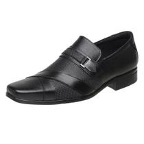 Sapato Social Masculino Silva&Silva SLZ 3071 Preto Couro Elegante