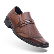 Sapato Social Masculino Siroco Semi Brogue Preto e Marrom/Cappuccino Elegante e Confortável