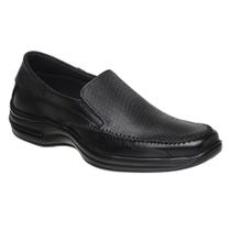 Sapato Social Masculino Slider Conforto Em Couro Preto Sanlorenzo 4021
