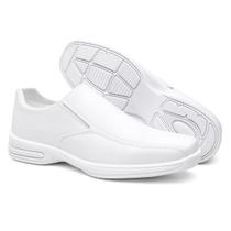 Sapato Social Masculino Slip On Branco Enfermagem Saúde Confortável Macio Sapato Social Masculino Slip On Branco Enfermagem Saúde Confortável Macio
