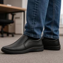 Sapato Social Masculino, Solado Antiderrapante de Borracha, Confort para Trabalho