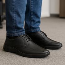 Sapato Social Masculino, Solado Antiderrapante de Borracha, Conforto para Trabalho e Eventos Formais