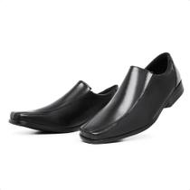 Sapato Social Masculino Tamanho Especial Grande Elastico Bico Quadrado Sola Borracha Palmilha EVA