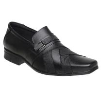 Sapato Social Masculino Tradicional Em Couro Preto Sanlorenzo 3061