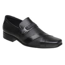 Sapato Social Masculino Tradicional Em Couro Preto Sanlorenzo 3071