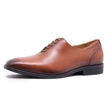 Sapato Social Masculino Whole Cut Até 45 Confortável Jayce Avalon em Couro Caramelo