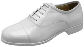 Sapato Social Militar Branco Couro Solado Borracha Calçados Adulto : 45 Sapato Social Militar Branco Couro Solado Borracha Calçados Adulto : 45