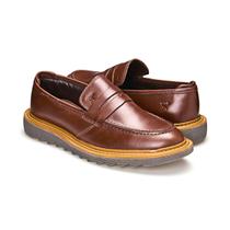 Sapato Social Mocassim Masculino Tratorado Loafer Couro