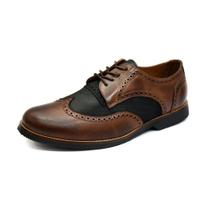Sapato Social Modelo Ingles Oxford Gshoes - 6810 - Chocolate/preto