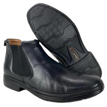 Sapato Social Original Anatomic Gel Mestiço Couro Preto Ultraleve - Ref. 8611 Sapato Social Original Anatomic Gel Mestiço Couro Preto Ultraleve - Ref. 8611