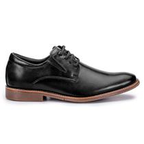 Sapato Social Oxford Couro Masculino Cadarço Elástico Derby
