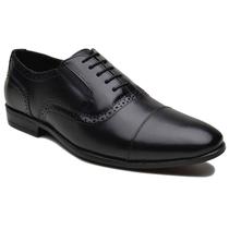 Sapato Social Oxford Masculino Preto Turunelli Tendência