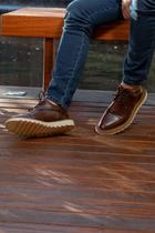 Sapato Social Oxford Verona Tratorado Confortável Masculino Social Brogue