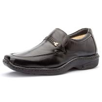 Sapato social pierrô anti-stress clássico couro cor preto