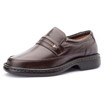 Sapato social pierrô anti-stress tradicional com enfeite couro cor marrom