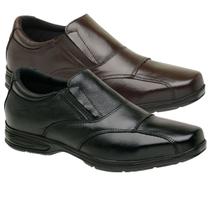 Sapato Social Preto e Marrom Super Bonito Confortável kit 2 pares