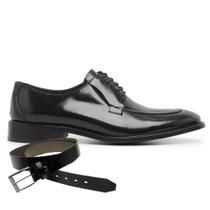Sapato Social Preto em Couro + Cinto 28406 Sapato Social Preto em Couro + Cinto 28406