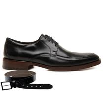 Sapato Social Preto em Couro Premium + Cinto 89406