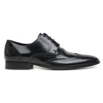 Sapato Social Preto Em Couro Wood 005006 Sapato Social Preto Em Couro Wood 005006