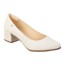 Sapato Social Scarpin Feminino Napa Bico Fino Salto Grosso