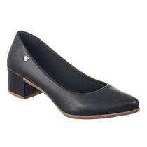 Sapato Social Scarpin Feminino Napa Bico Fino Salto Grosso