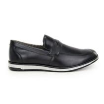 Sapato Social Sola Branca Elástico Footwear Confort Preto