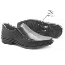 Sapato Social Super Leve Couro Legitimo Preto Leveterapia