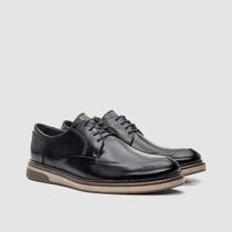 Sapato Social Urbano Preto Couro Estilo Detroit Moderno Versátil Sofisticação E Estilo Zapattero