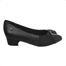 Sapato social Usaflex Peep toe Fivela ortopedico AA2709