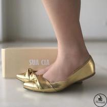 Sapato Sua cia Feminino New Metalic Ligth Gold 8002.12478