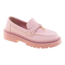 Sapato Sua Sia 9149.51558 Mocassim Casual Salto Tratorado Infantil Menina