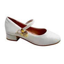 Sapato Sua Sia Menina 51854 Salto Alto Bico Redondo Fivela Formal