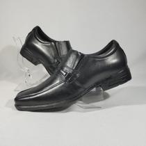 Sapato Talk Flex Social Couro de Fivela Calce fácil Super Confortável Masculino 5050 (62803)