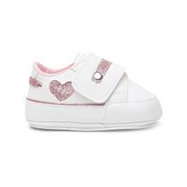Sapato Tênis Bebe Baby Meninia Conforto Primeiros Passos Rosa