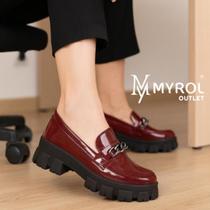 Sapato Tratorado Mocassim Slip On com Correntes Casual