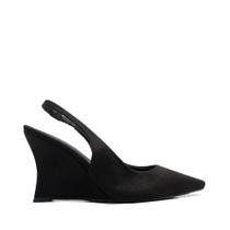Sapato Unique Scarpin Slingback Anabela Preto Sapato Unique Scarpin Slingback Anabela Preto