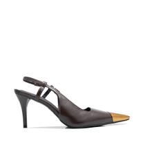 Sapato Unique Scarpin Slingback Ponta Metalica Dourada Sapato Unique Scarpin Slingback Ponta Metalica Dourada