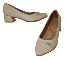 Sapato usaflex al3803 conforto em couro creme Sapato usaflex al3803 conforto em couro creme