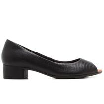 Sapato UsaFlex Comfort Peep Toe Preto