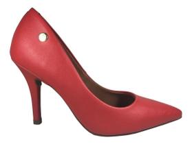 Sapato Vermelho Scarpin Feminino Vizzano Salto Alto 10 Cm.